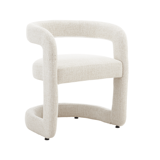Emery | Mid Century Beige Taupe Dining Chairs With Arms | Beige