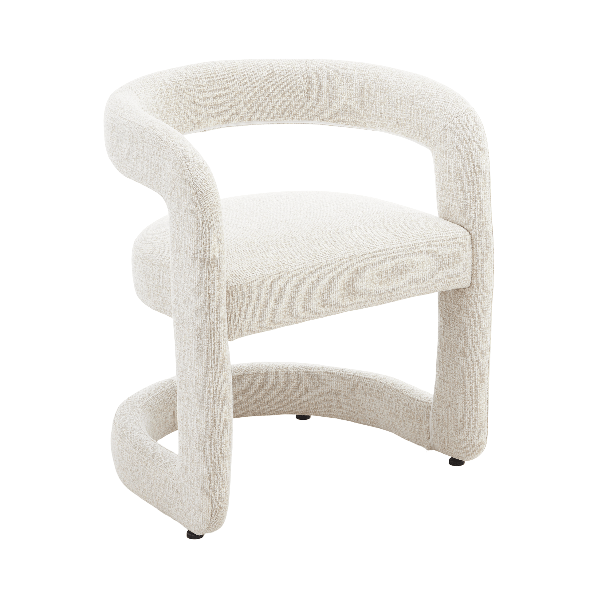 Emery | Mid Century Beige Taupe Dining Chairs With Arms | Beige