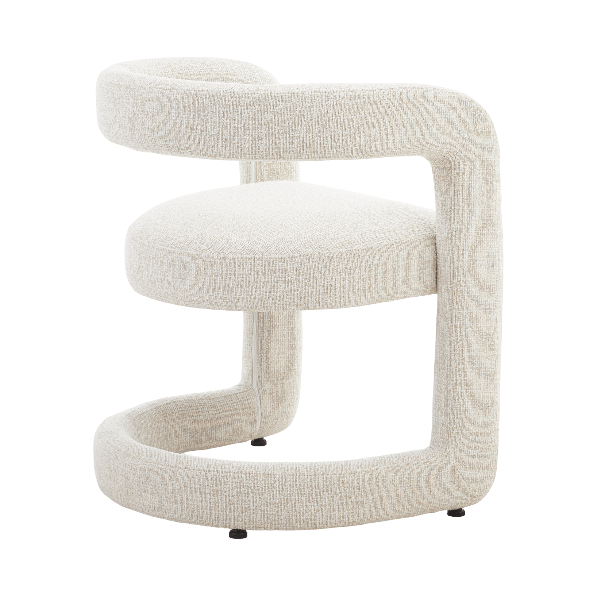 Emery | Mid Century Beige Taupe Dining Chairs With Arms | Beige