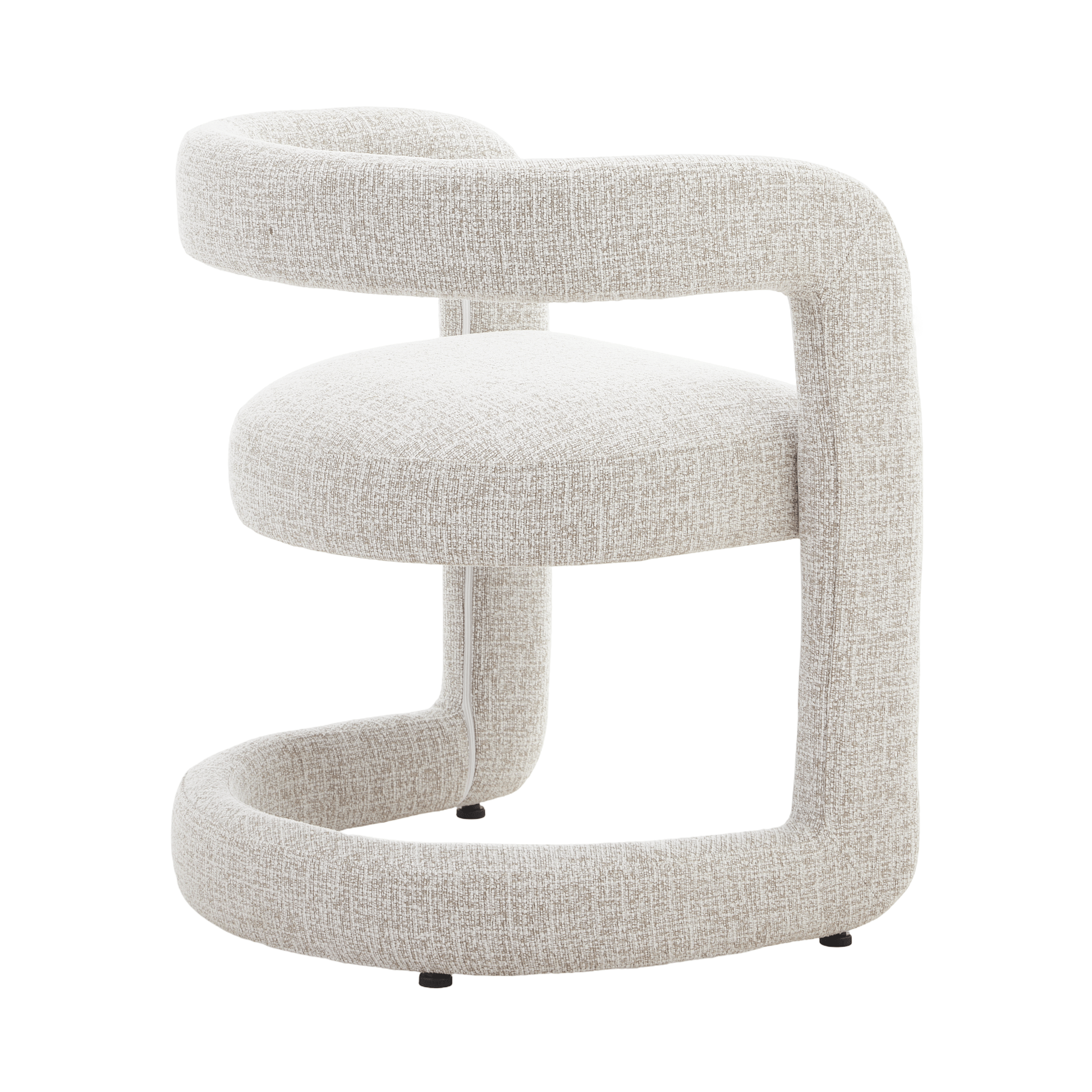 Emery | Mid Century Beige Taupe Dining Chairs With Arms | Taupe