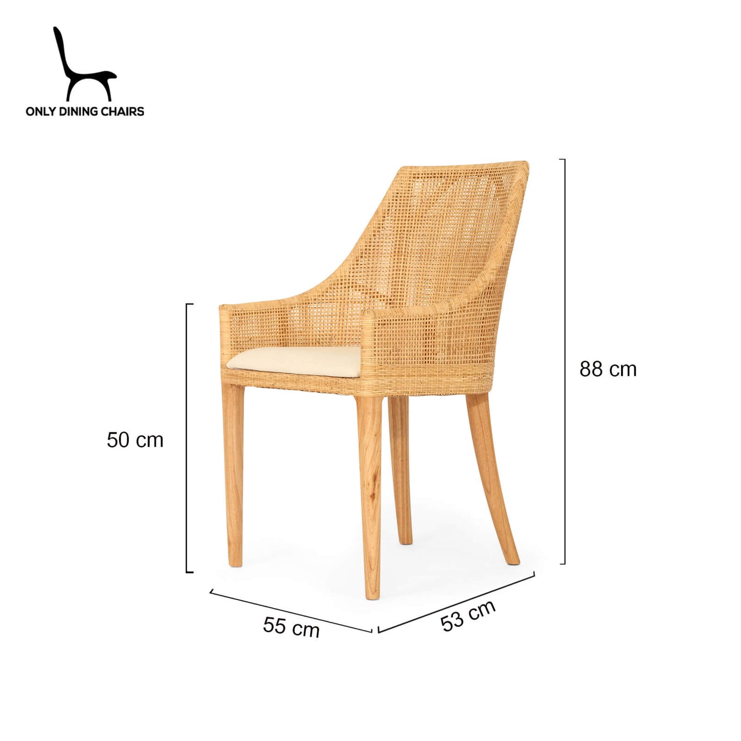 Esplanade | Natural Wooden Rattan Dining Chair