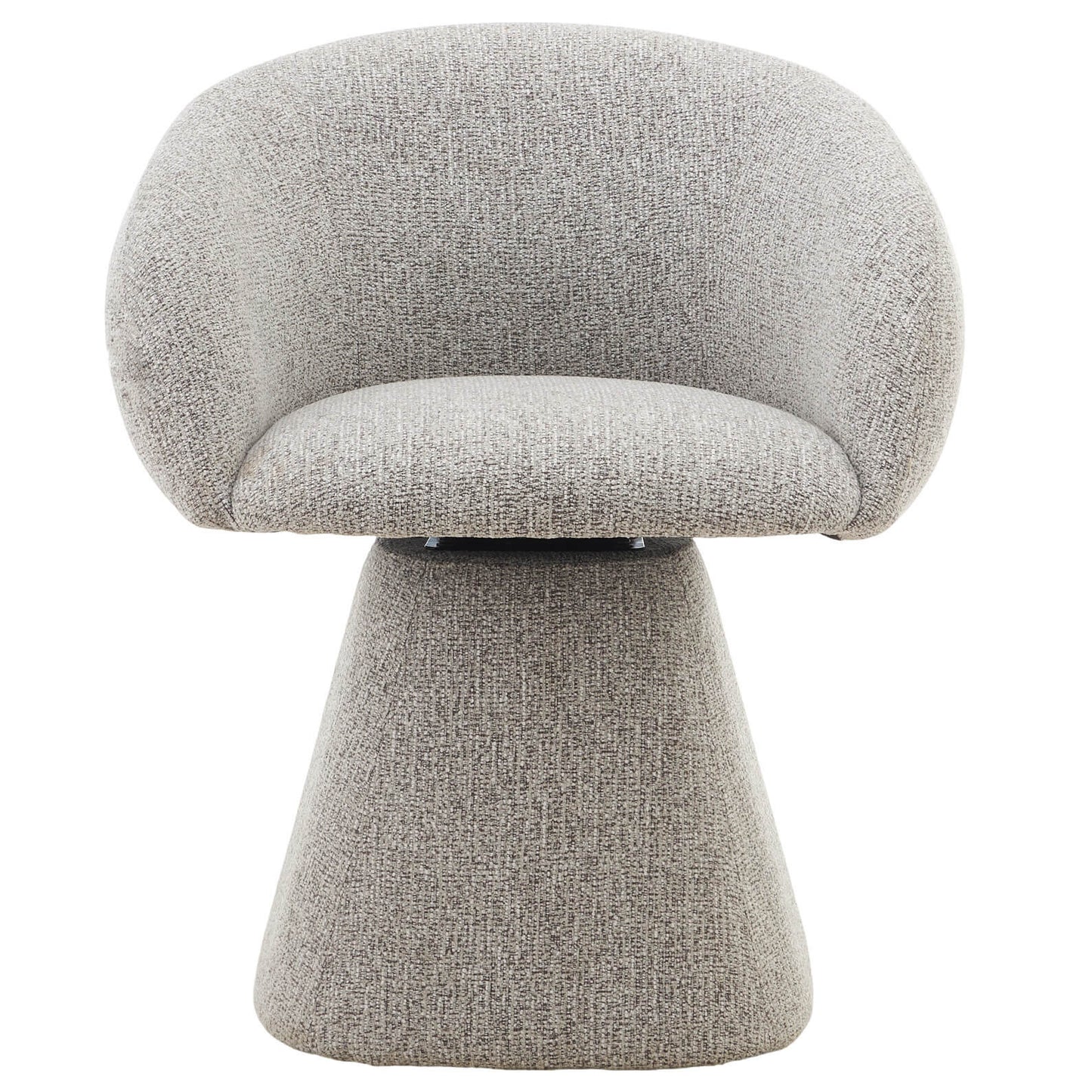Evelyn Modern 360 Swivel Stone Fossil Grey Dining Chairs with Arms | Fossil Grey
