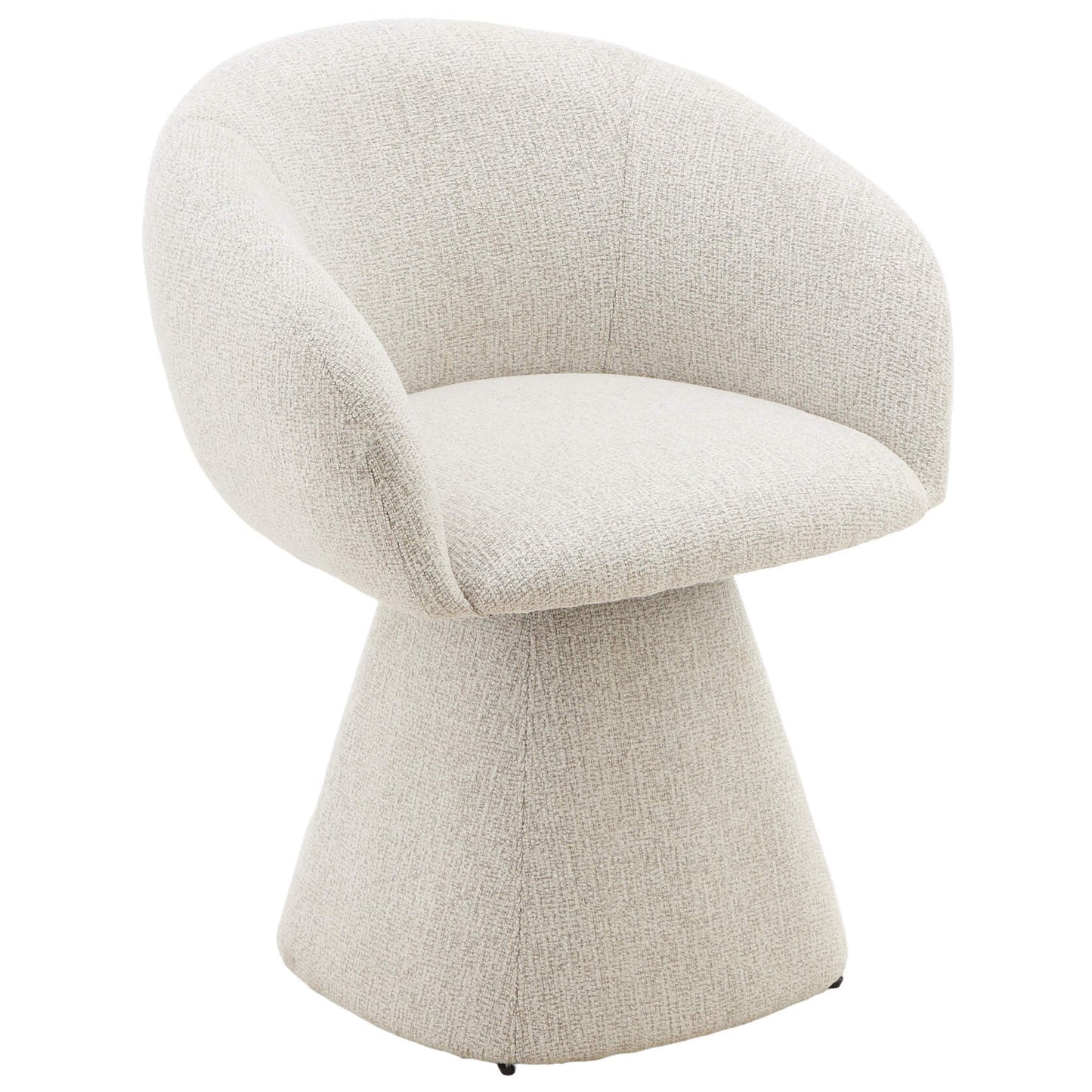 Evelyn Modern 360 Swivel Stone Fossil Grey Dining Chairs with Arms | Stone
