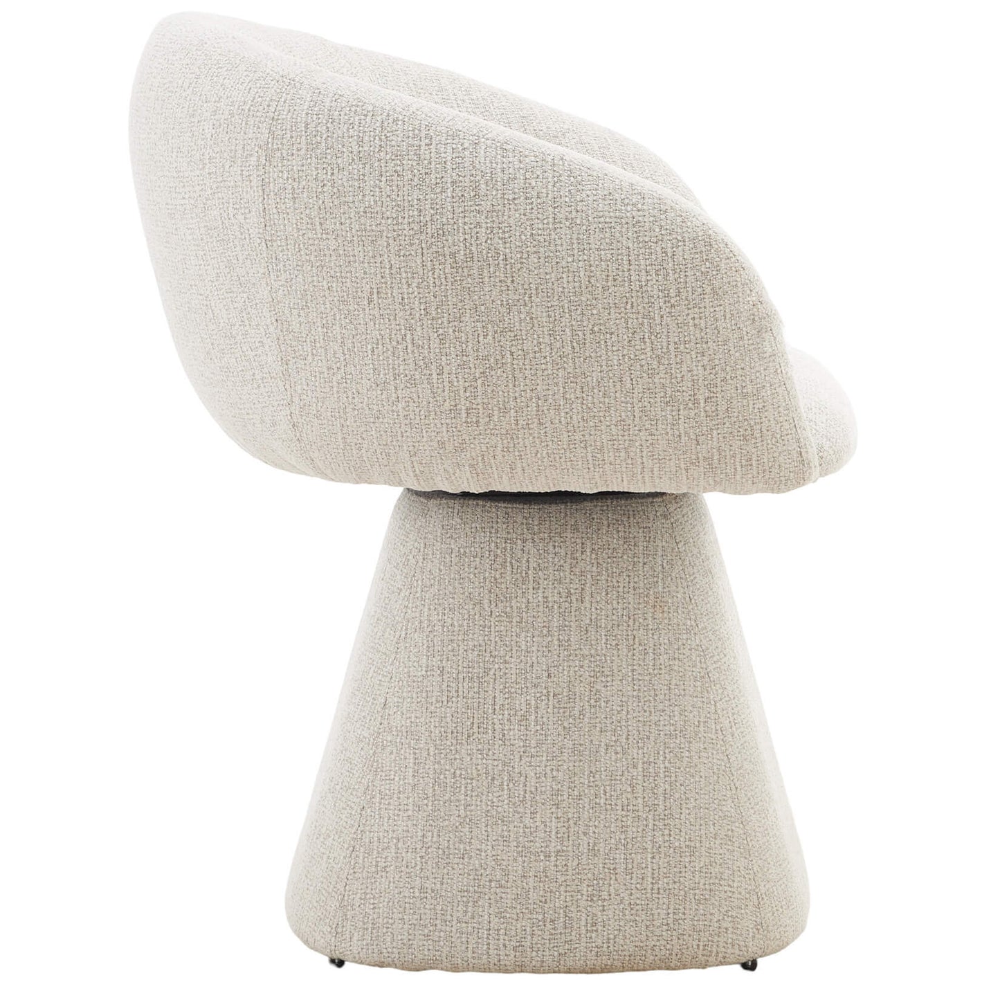 Evelyn Modern 360 Swivel Stone Fossil Grey Dining Chairs with Arms | Stone