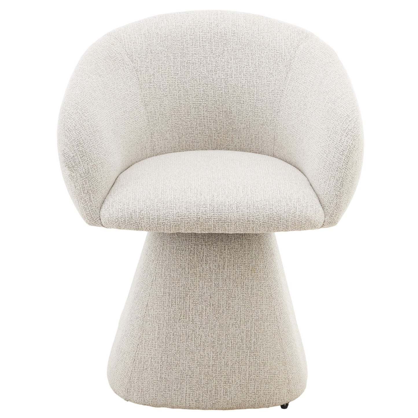 Evelyn Modern 360 Swivel Stone Fossil Grey Dining Chairs with Arms | Stone
