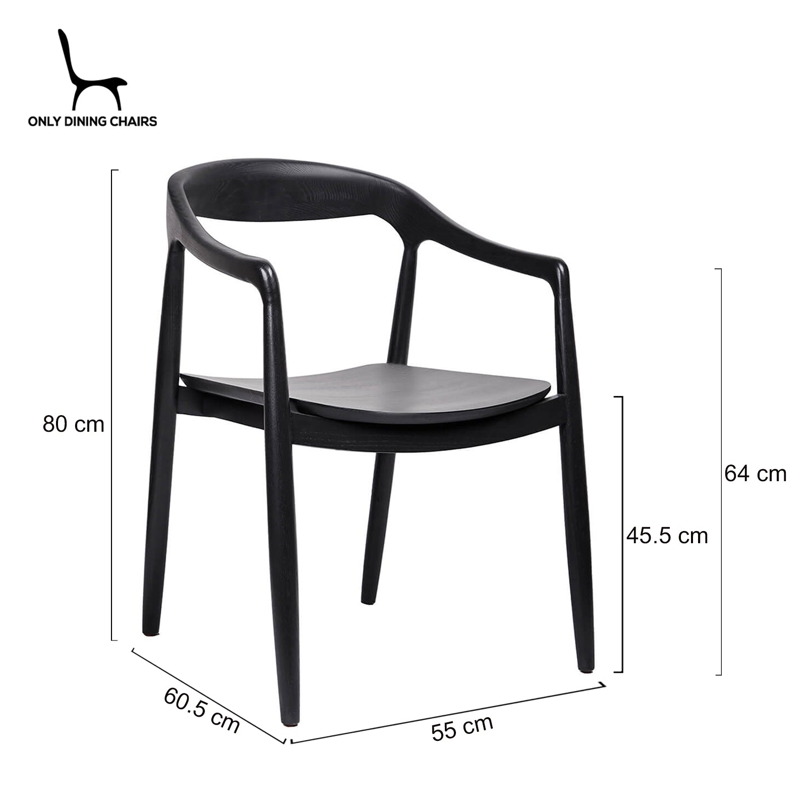 Fortitude Mid-century Scandinavian Leather Fabric Wooden Dining Chairs With Arms