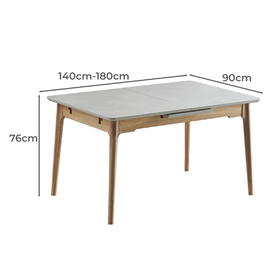 Hartley | Coastal 6 – 8 Seater Extendable Wooden Table | Light Grey