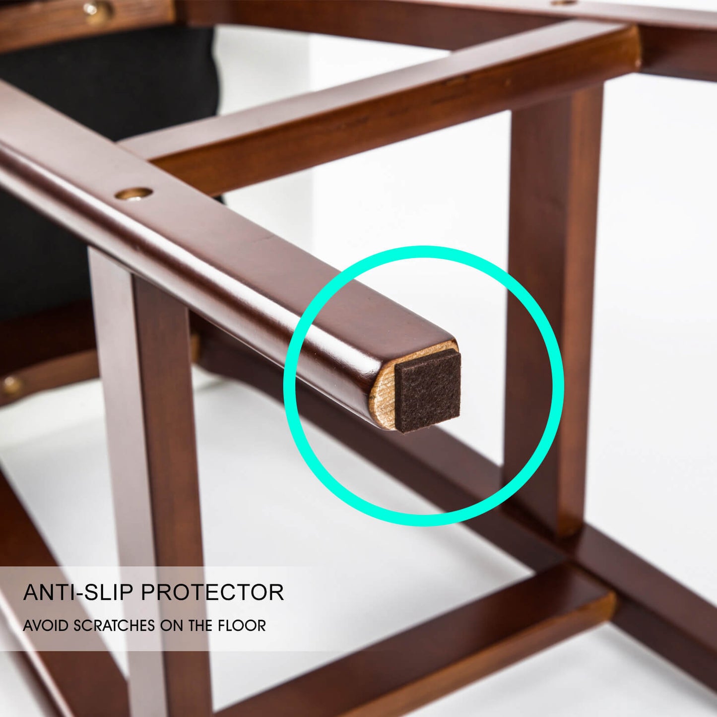 Henry | Mid-century Scandinavian White PU Leather 65cm Wooden Bar Stools | Set Of 2 | White