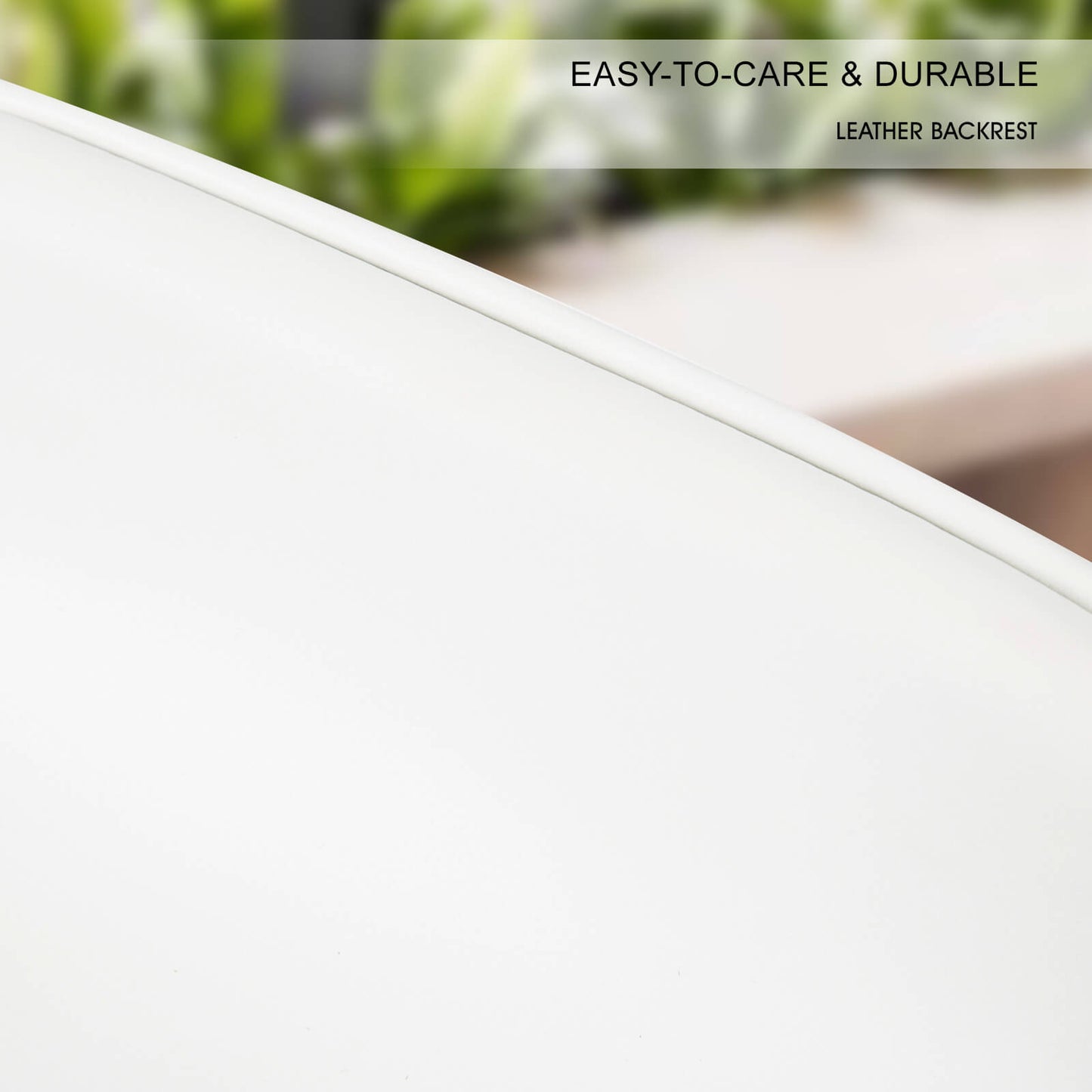 Henry | Mid-century Scandinavian White PU Leather 65cm Wooden Bar Stools | Set Of 2 | White