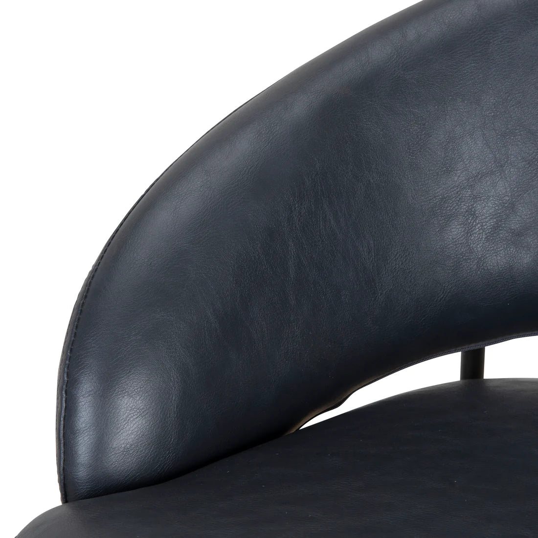 Hoth | Modern Black PU Leather Orange Upholstered Bar Stools | Black