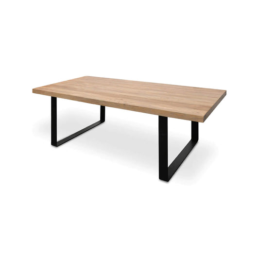 Huntley | Reclaimed Natural Elm Rectangular 2.4m Wooden Dining Table | Natural