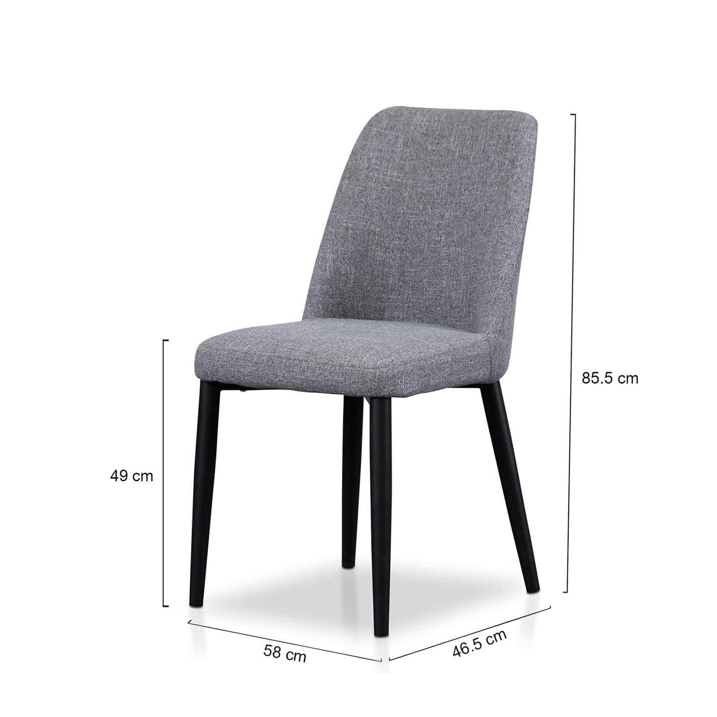 Innes | Modern Grey Fabric Dining Chairs | Set Of 4 | Pebble Grey
