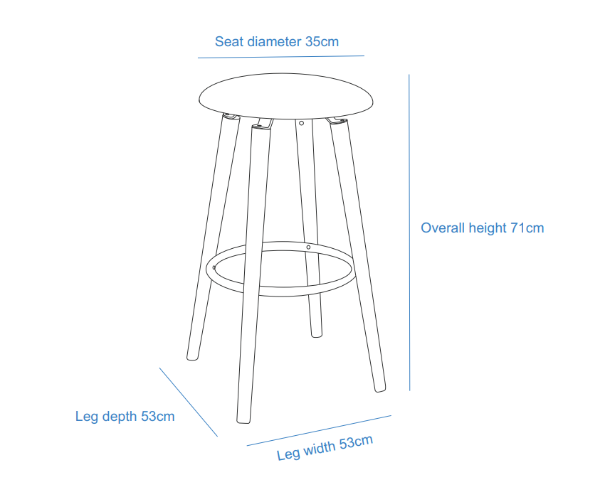 Jarvis | Modern Grey Fabric Wooden Bar Stools | Grey