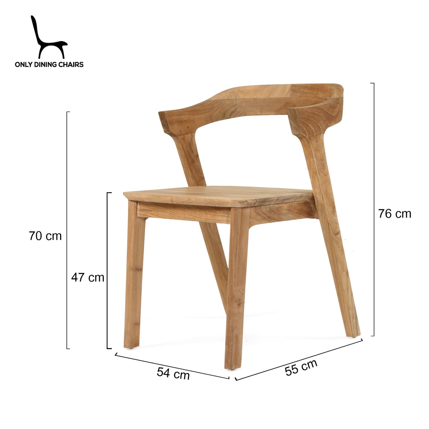 Lagoon | Coastal Natural Wooden Dining Chairs With Arms