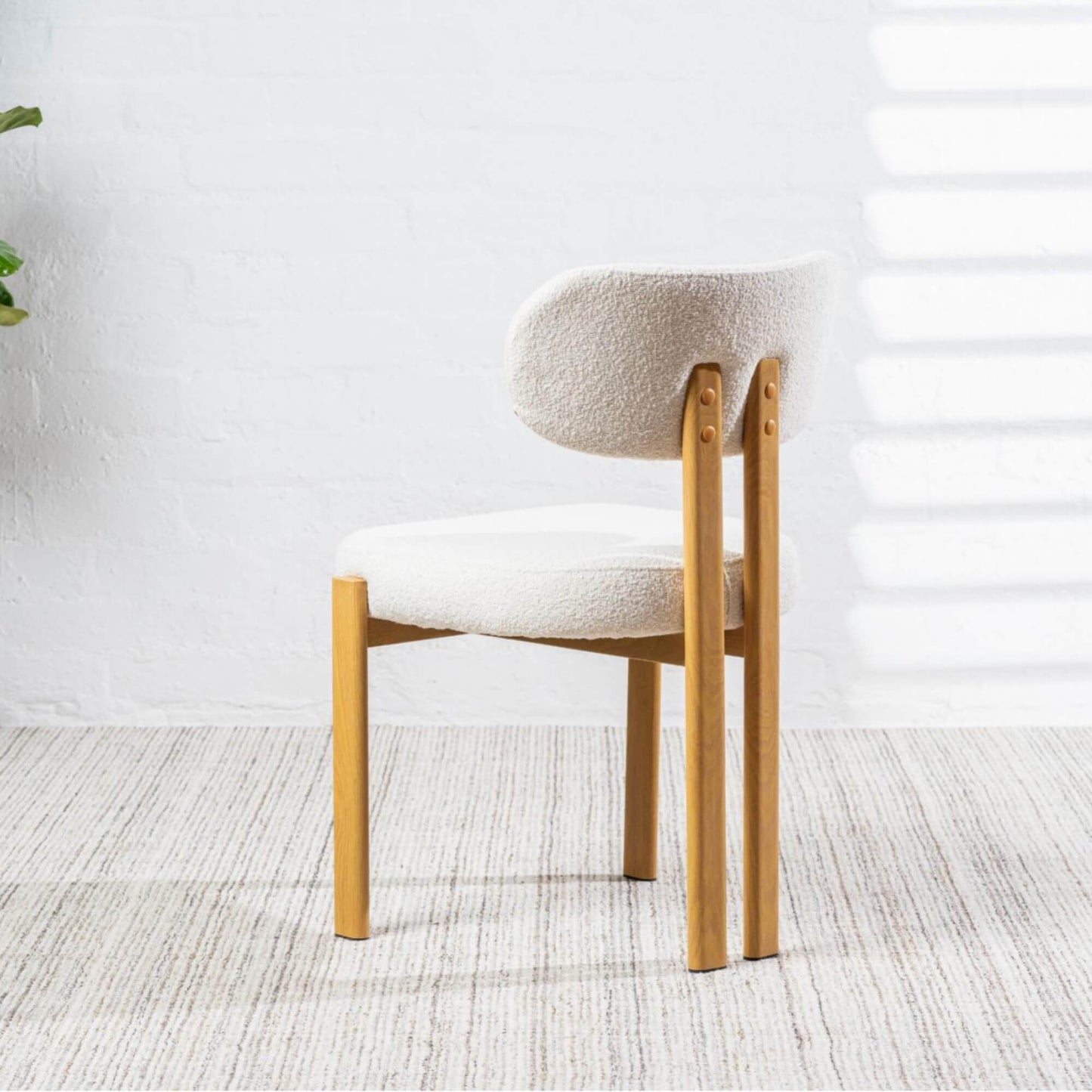 Coastal Contemporary Style Beige Fabric Metal Dining Chairs | Beige