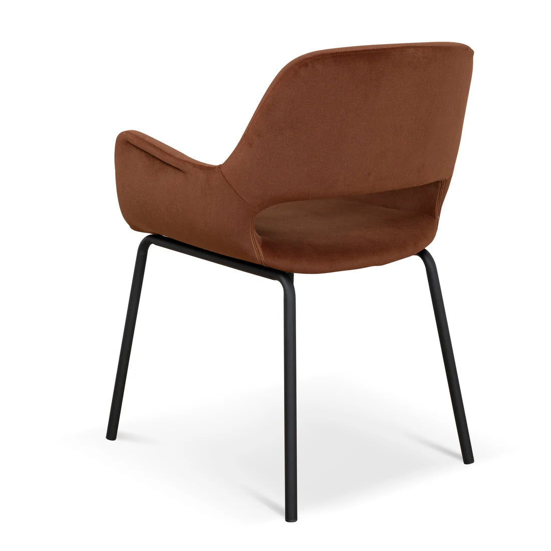 Mebbin | Modern Red Bronze Fabric Dining Chair With Arms | Set Of 2 | Red Bronze