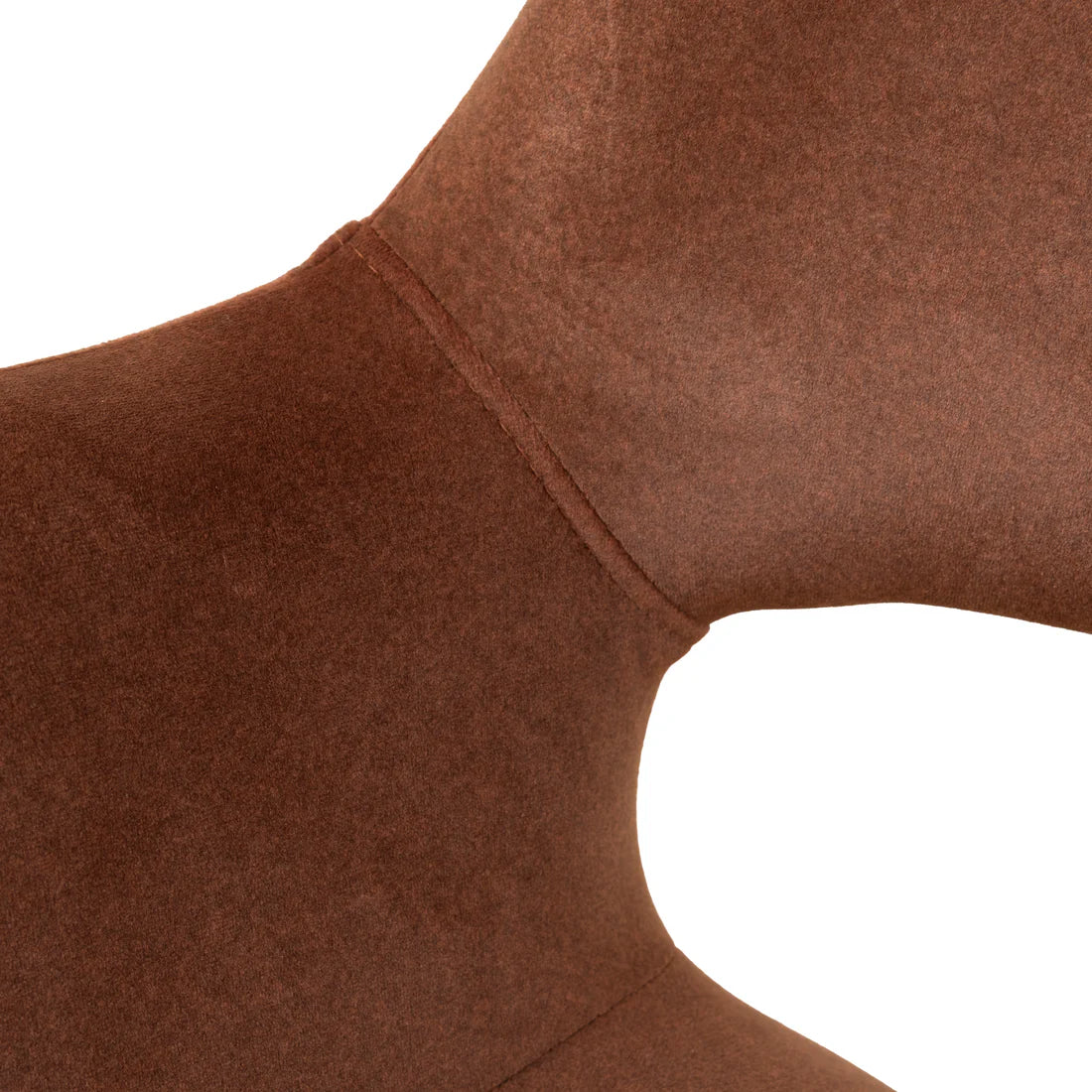 Mebbin | Modern Red Bronze Fabric Dining Chair With Arms | Set Of 2 | Red Bronze
