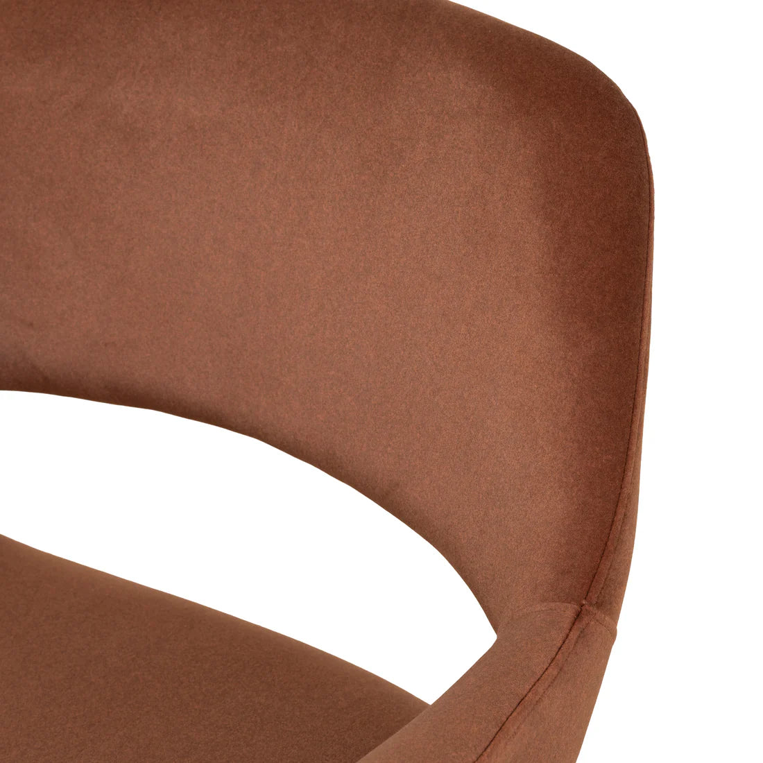 Mebbin | Modern Red Bronze Fabric Dining Chair With Arms | Set Of 2 | Red Bronze