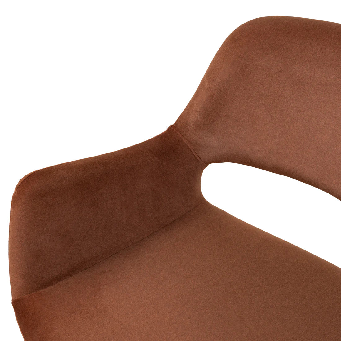 Mebbin | Modern Red Bronze Fabric Dining Chair With Arms | Set Of 2 | Red Bronze