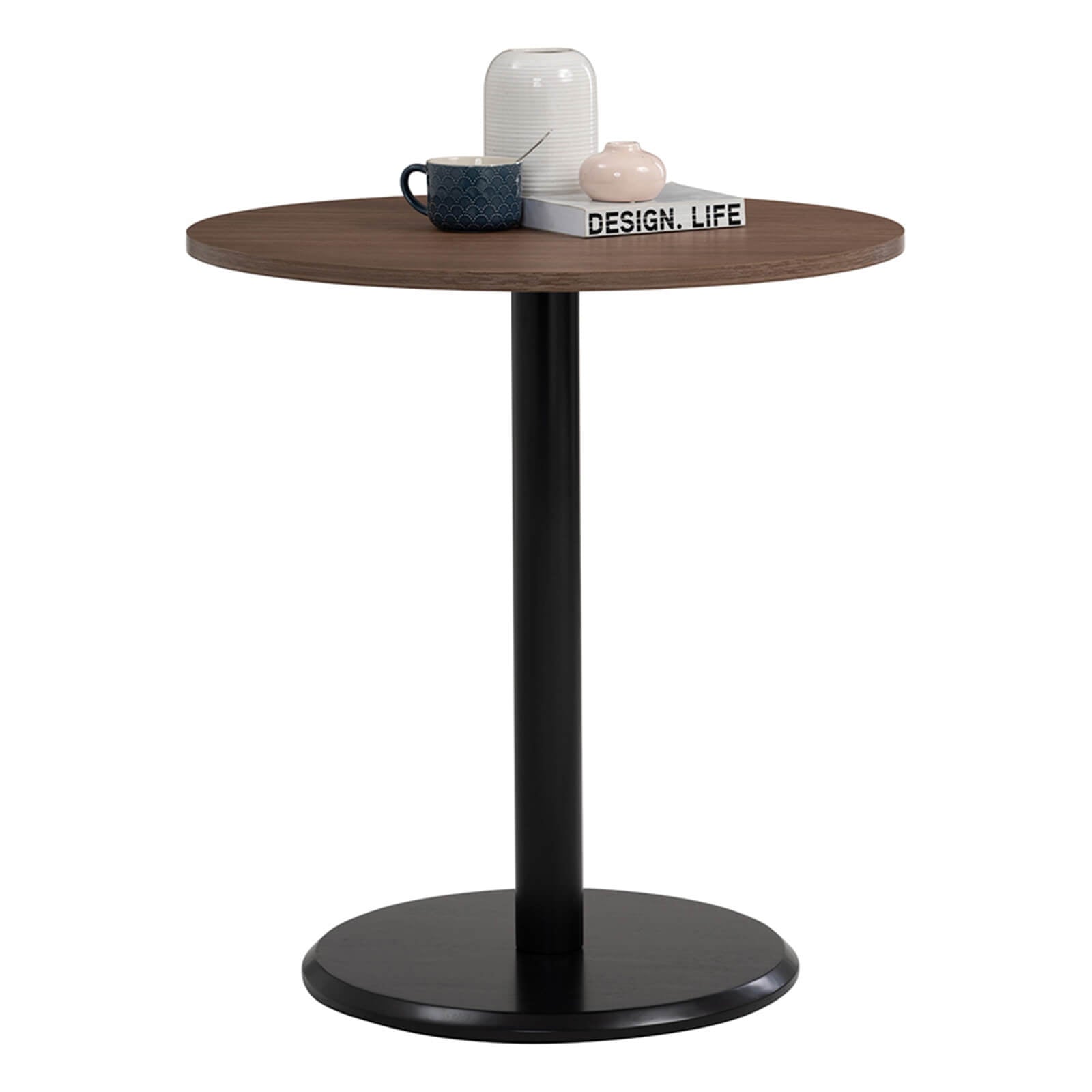 Mendelson | Black Walnut Wooden Round Dining Table | Walnut