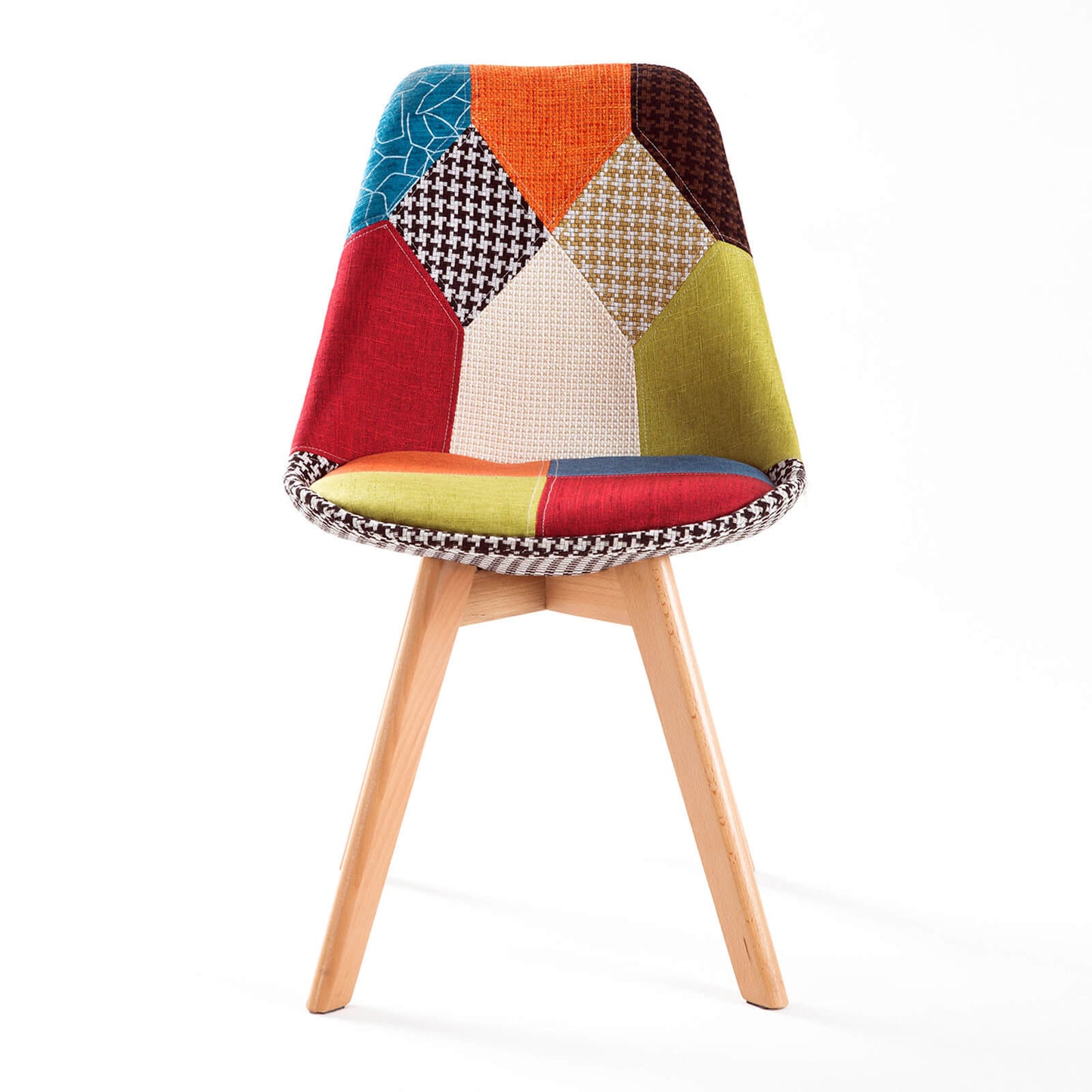 Minerva | Multi Colour Version 2 Fabric Modern Dining Chairs | Set Of 2 | Multi Colour