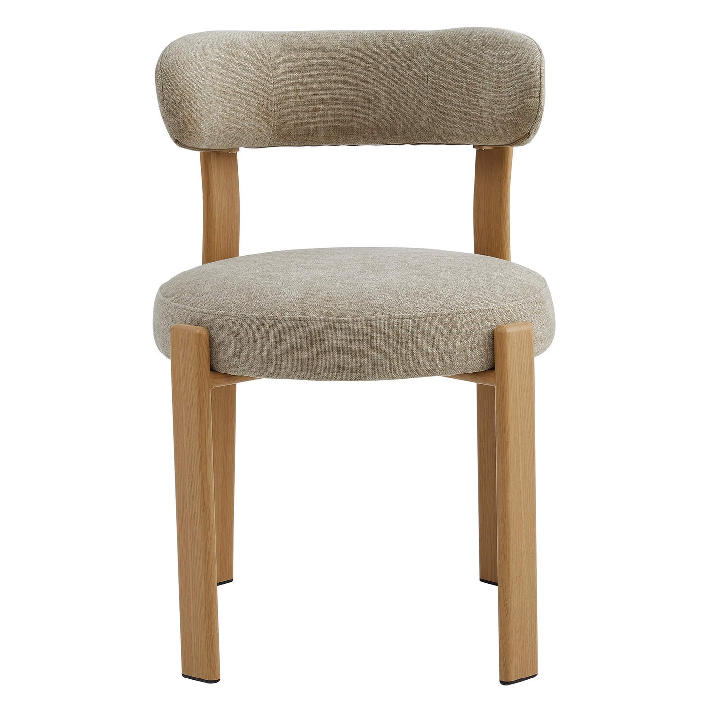 Montessa | Modern Metal Fabric Dining Chairs | Set Of 2 | Beige Natural