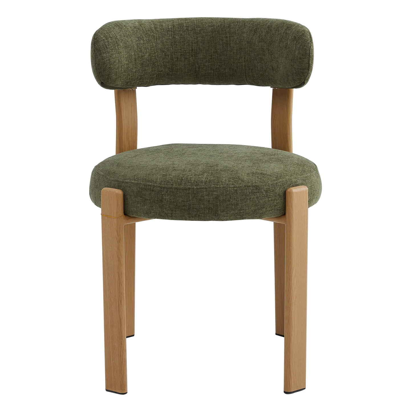 Montessa | Modern Metal Fabric Dining Chairs | Set Of 2 | Olive Natural