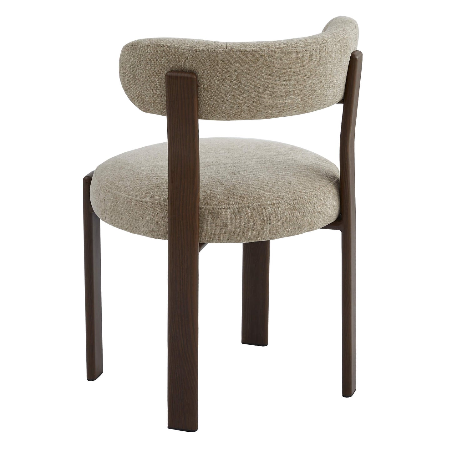 Montessa | Modern Metal Fabric Dining Chairs | Set Of 2 | Beige Walnut