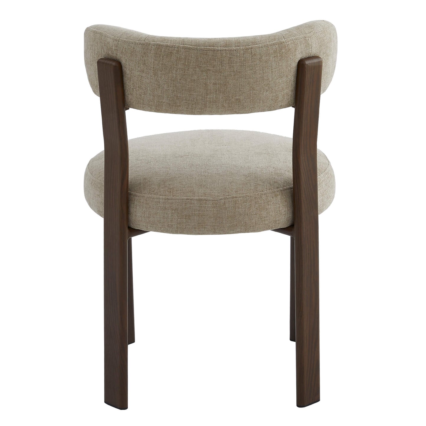 Montessa | Modern Metal Fabric Dining Chairs | Set Of 2 | Beige Walnut