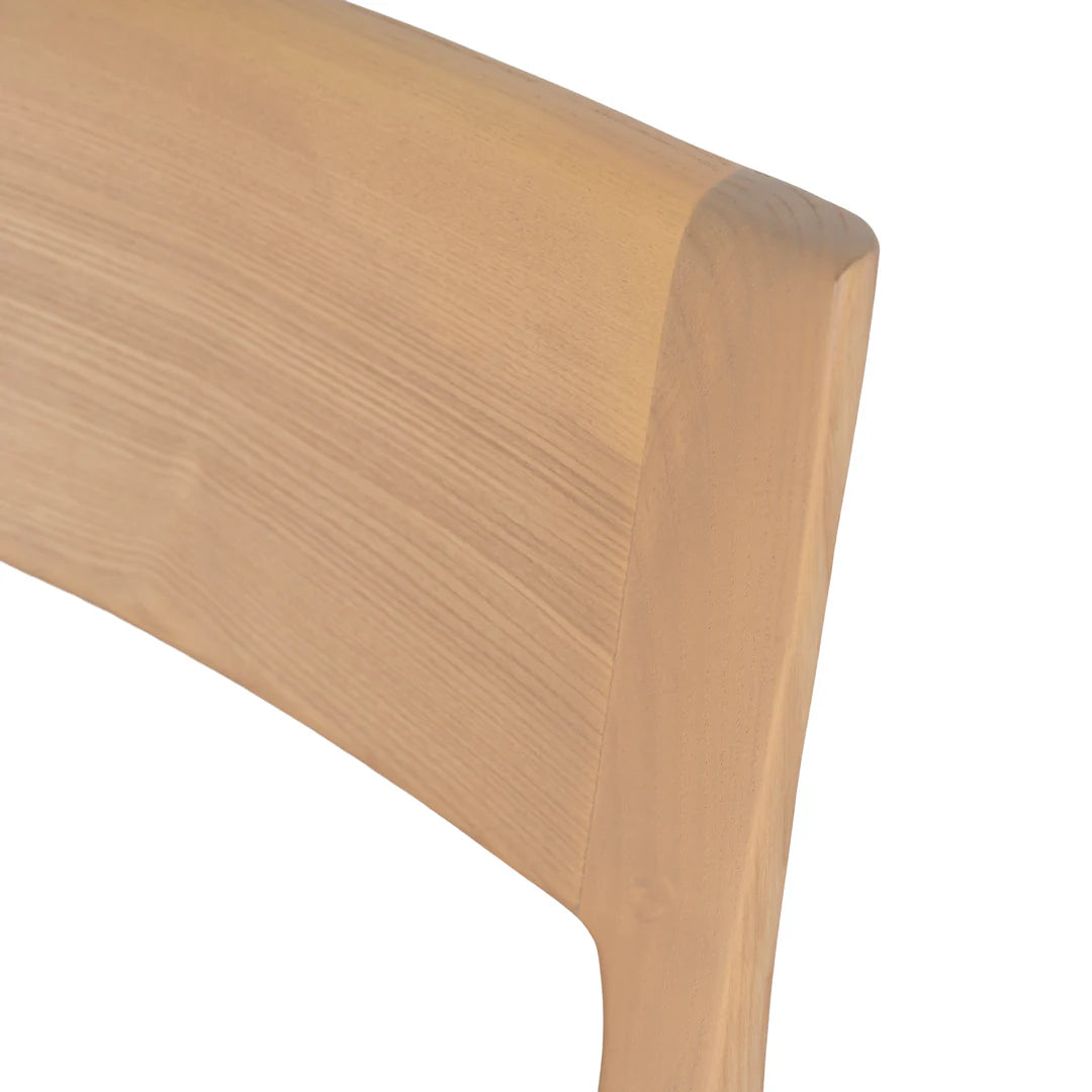 Moresby | Coastal Tan PU Leather Natural Wooden Dining Chairs | Set Of 2 | Tan