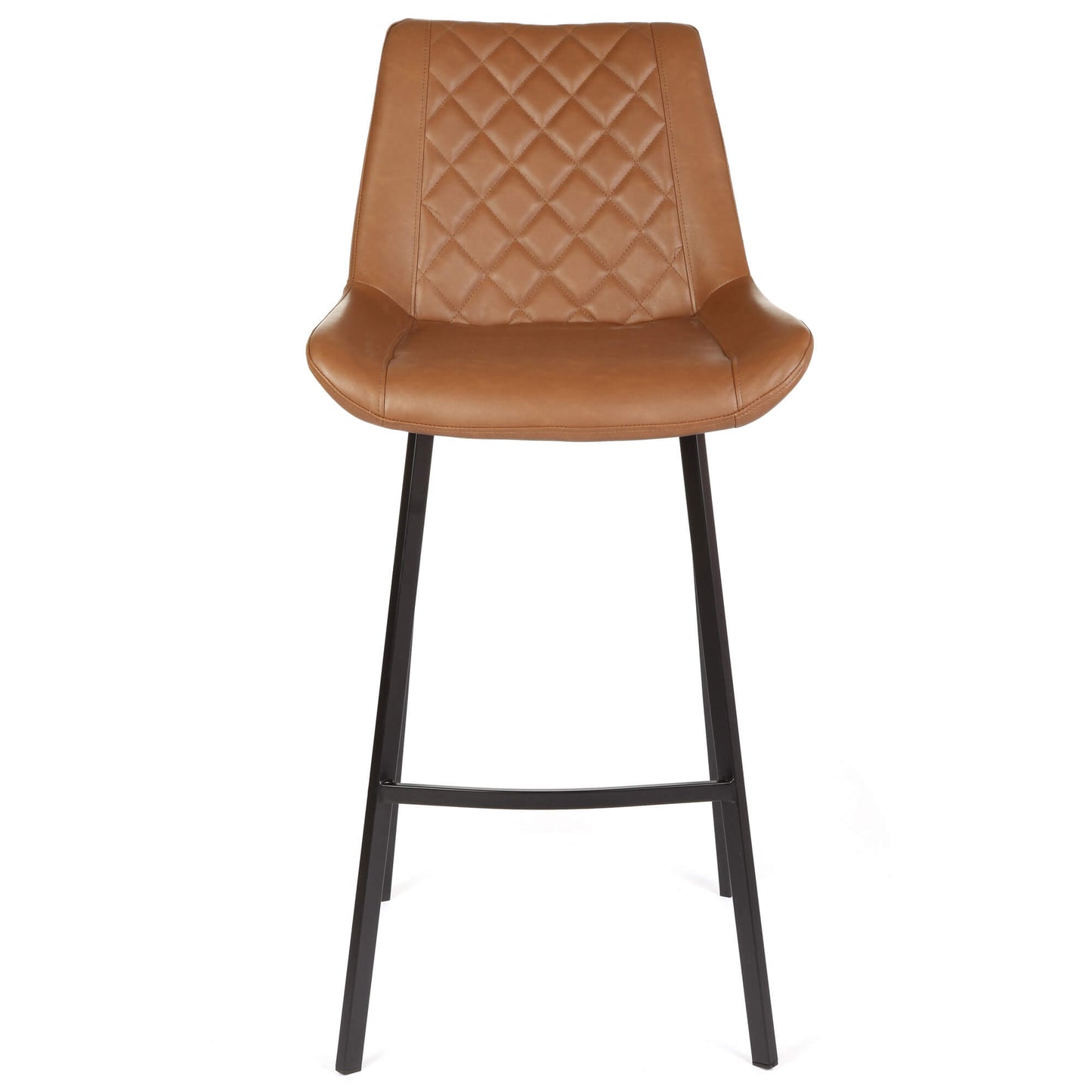 Murchison | Modern Ultra Suede Upholstered Bar Stools | Set Of 2 | Antique Cognac