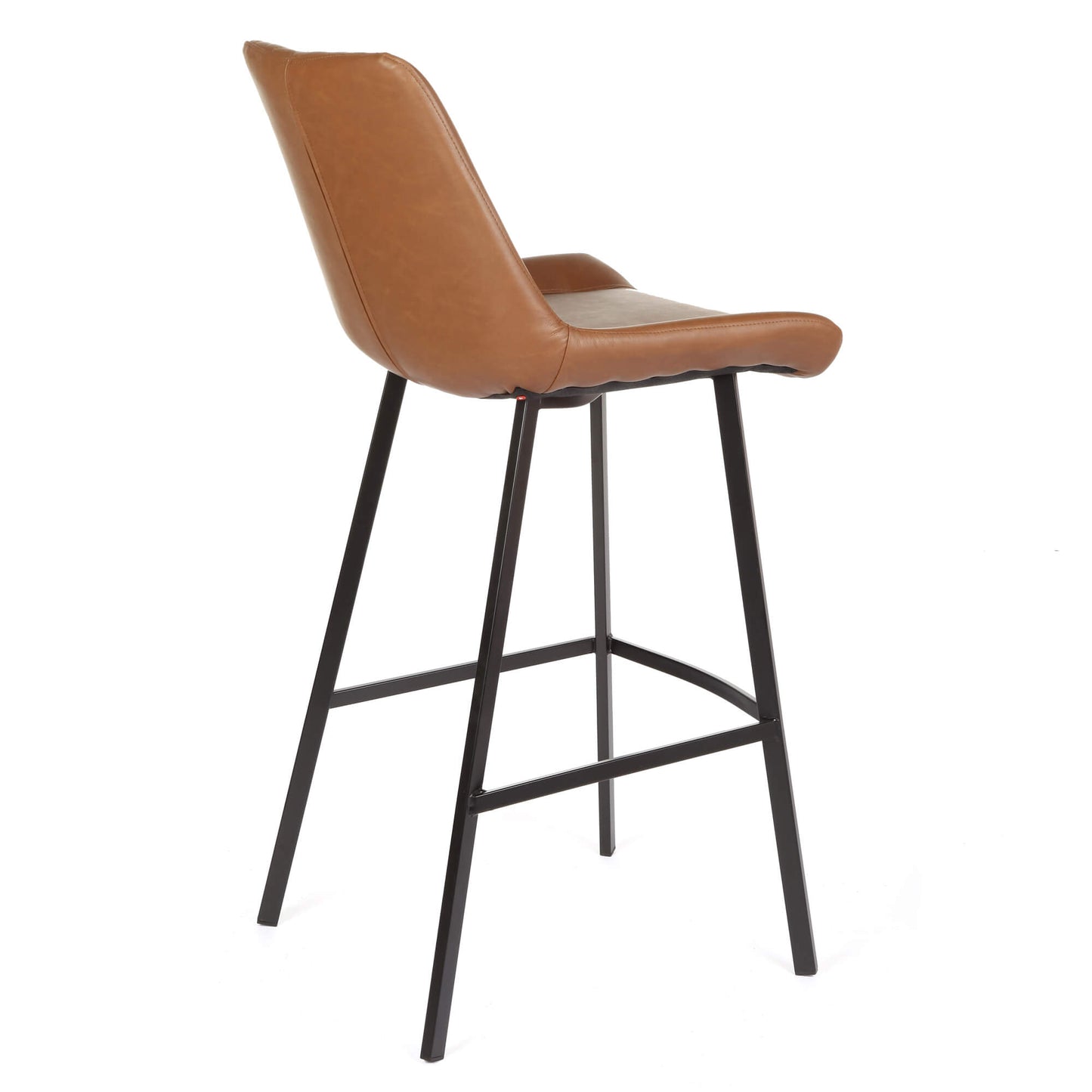 Murchison | Modern Ultra Suede Upholstered Bar Stools | Set Of 2 | Antique Cognac