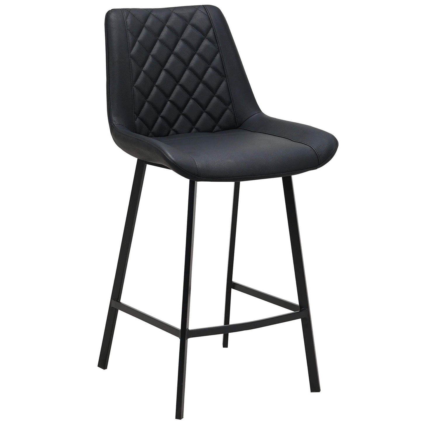 Murchison | Modern Ultra Suede Upholstered Bar Stools | Set Of 2 | Black