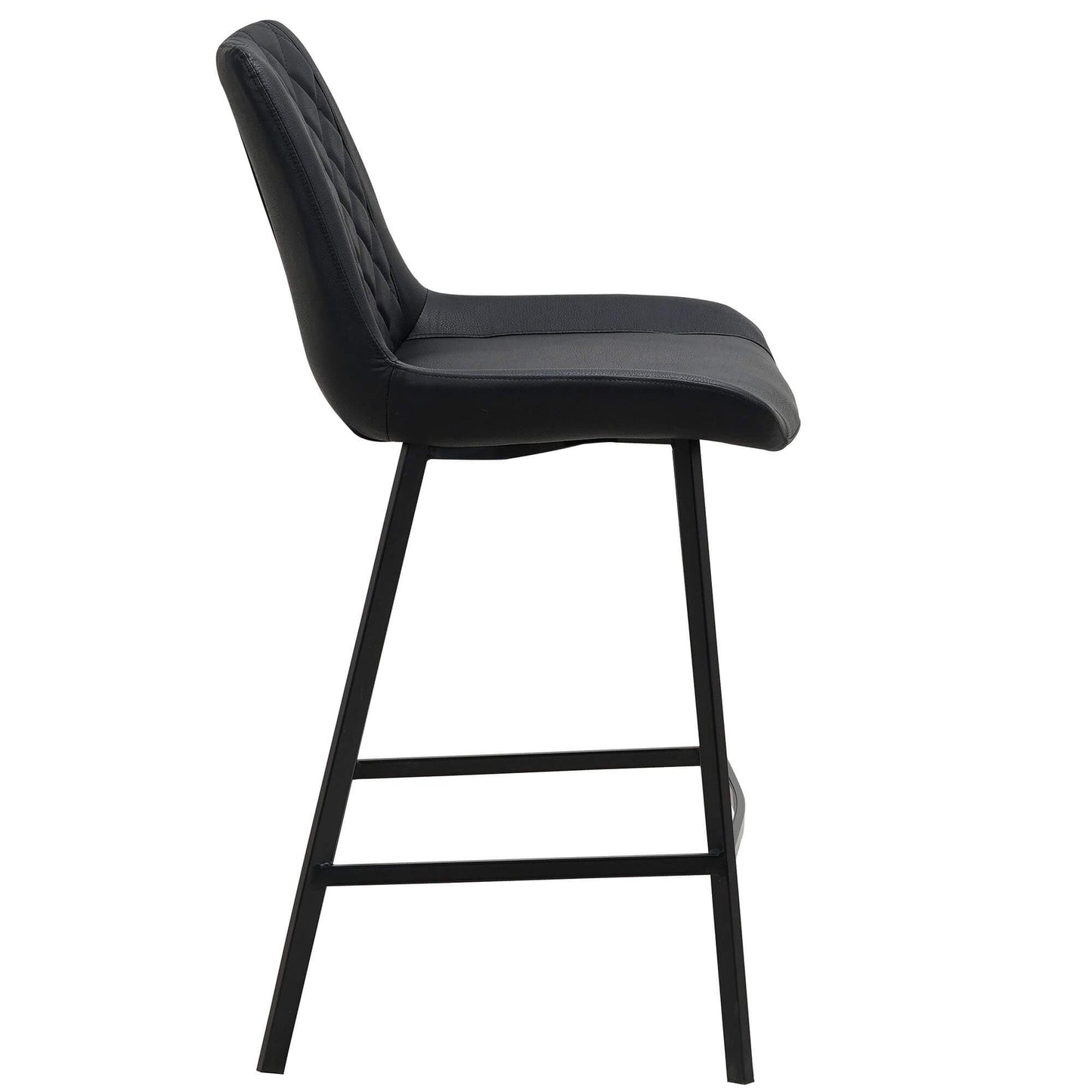 Murchison | Modern Ultra Suede Upholstered Bar Stools | Set Of 2 | Black