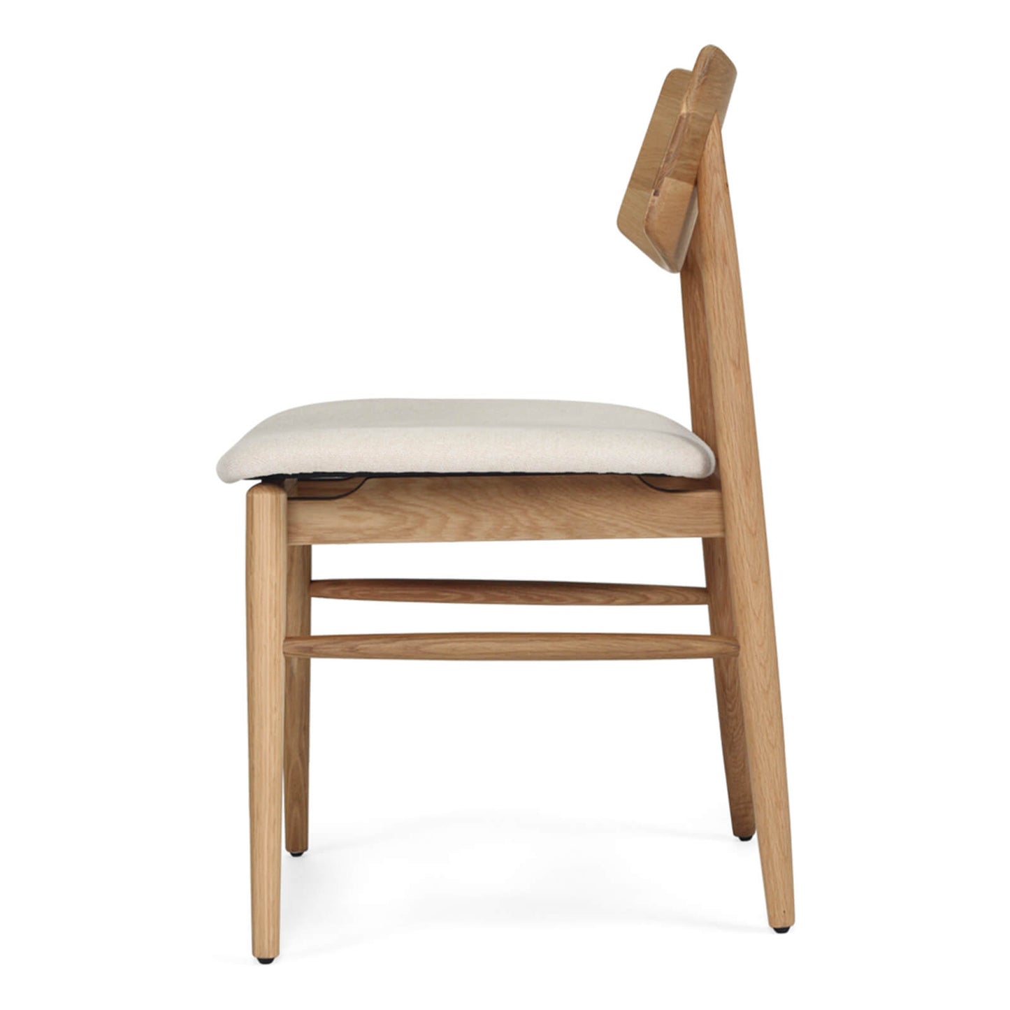 Nantes | Coastal Linen Fabric Natural Wooden Dining Chair