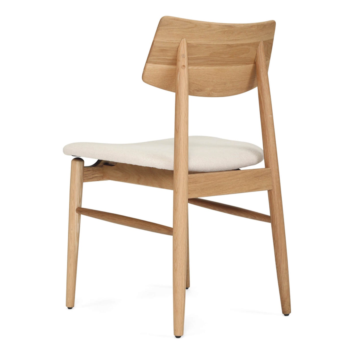 Nantes | Coastal Linen Fabric Natural Wooden Dining Chair