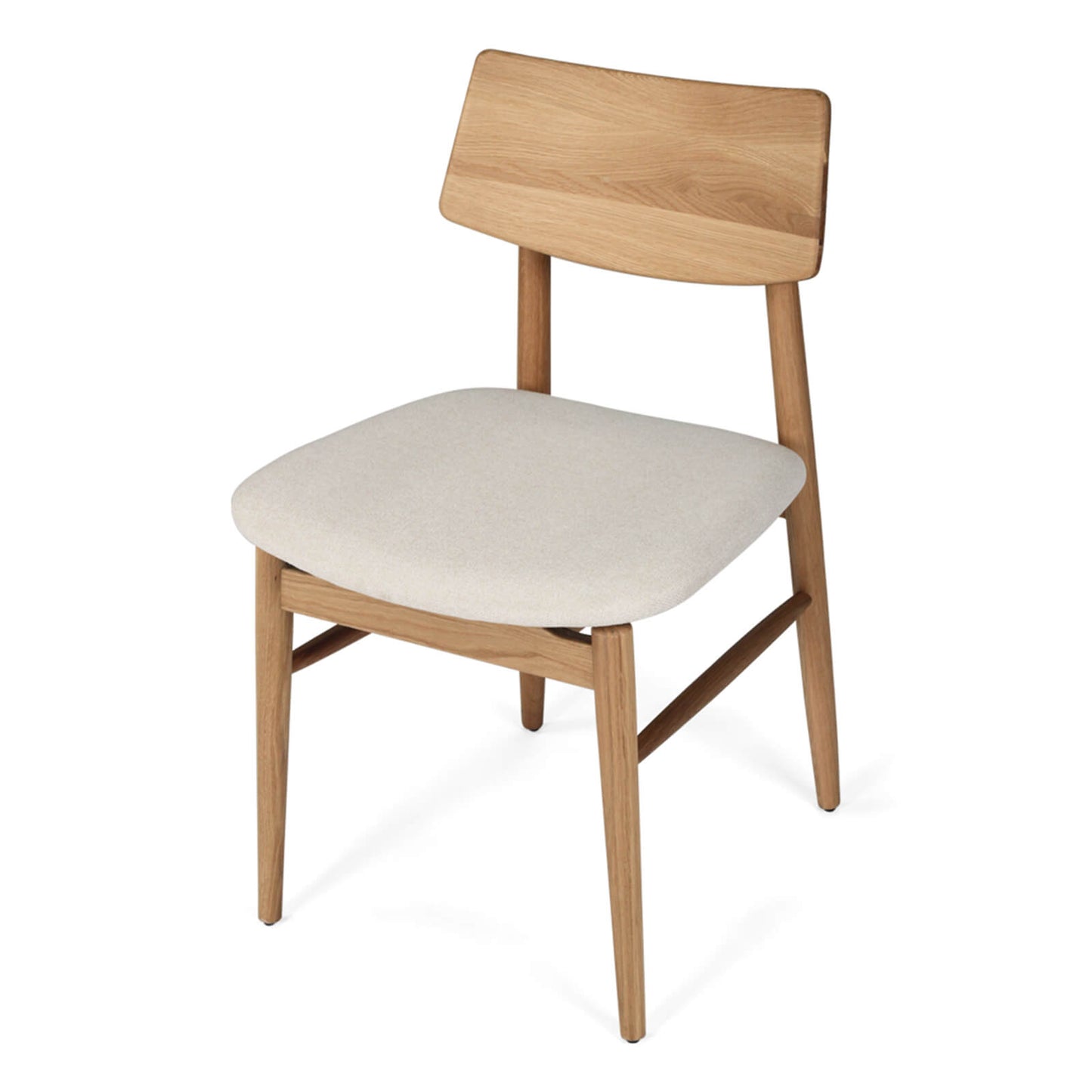 Nantes | Coastal Linen Fabric Natural Wooden Dining Chair
