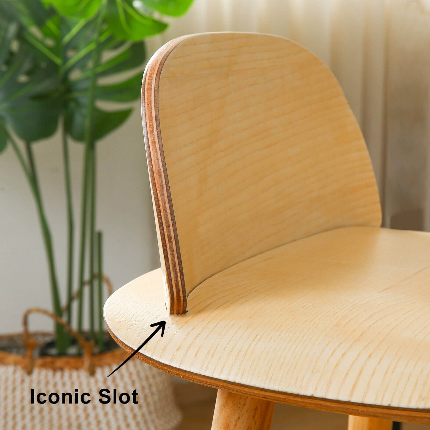 Natural Modern Scandinavian Style 65cm Wooden Bar Stools | Natural