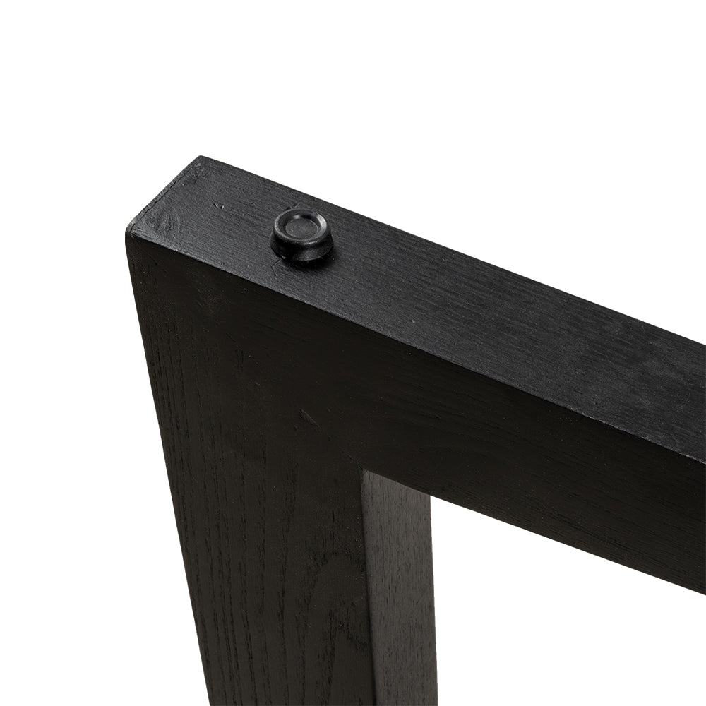 Oceanside | Coastal 1.5m Round Wooden Dining Table | Black