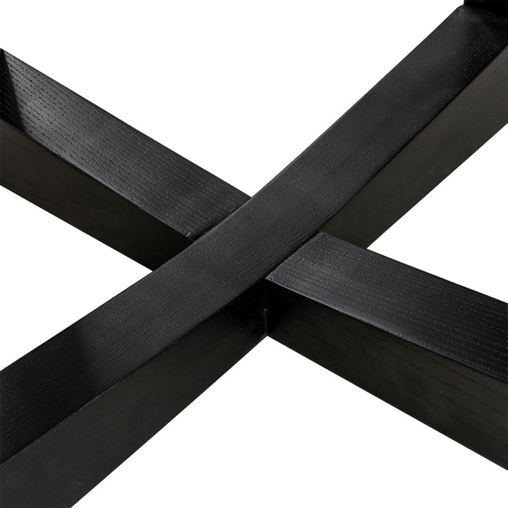 Oceanside | Coastal 1.5m Round Wooden Dining Table | Black