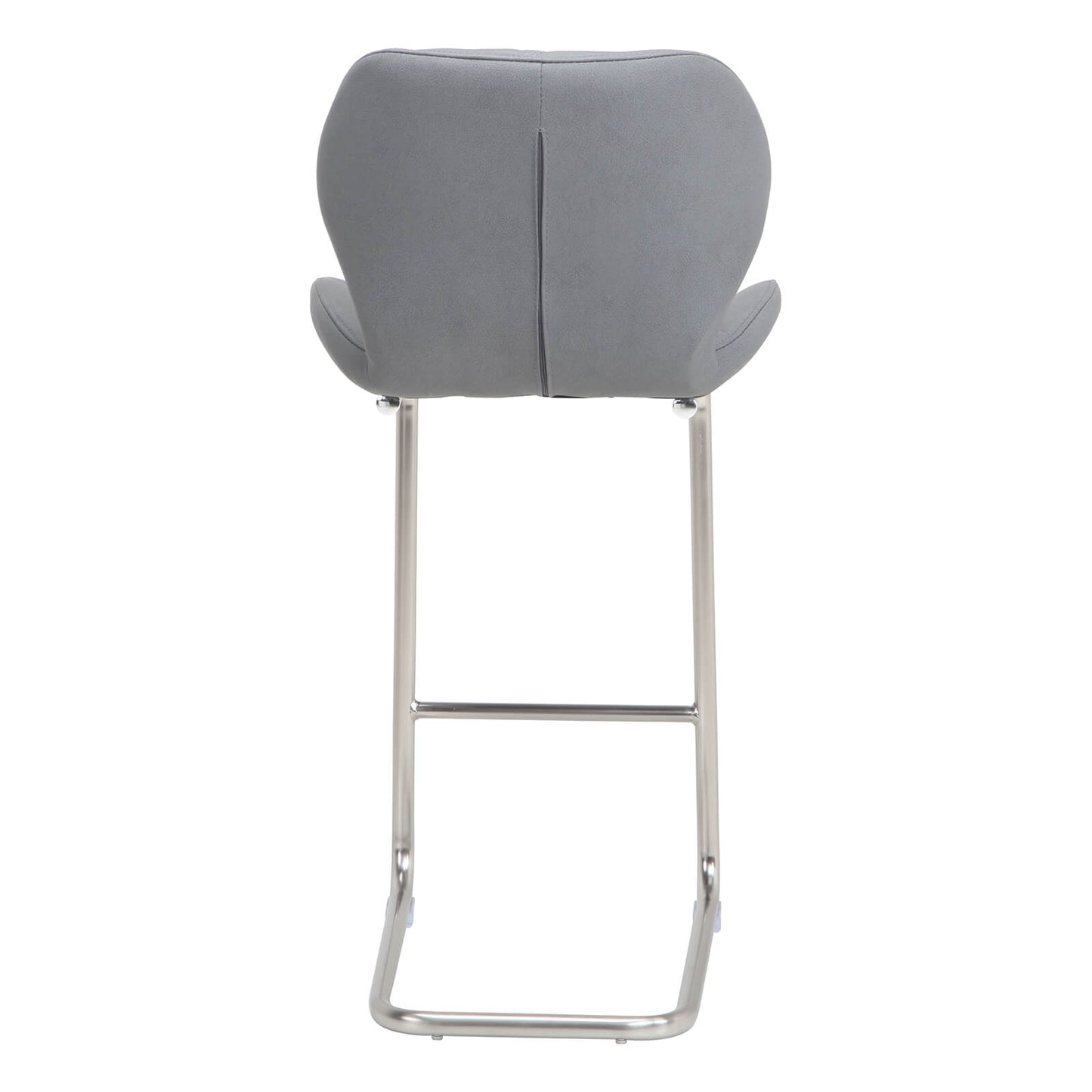 Oxley | Contemporary Metal PU Leather Bar Stools | Set Of 2 | Cappuccino