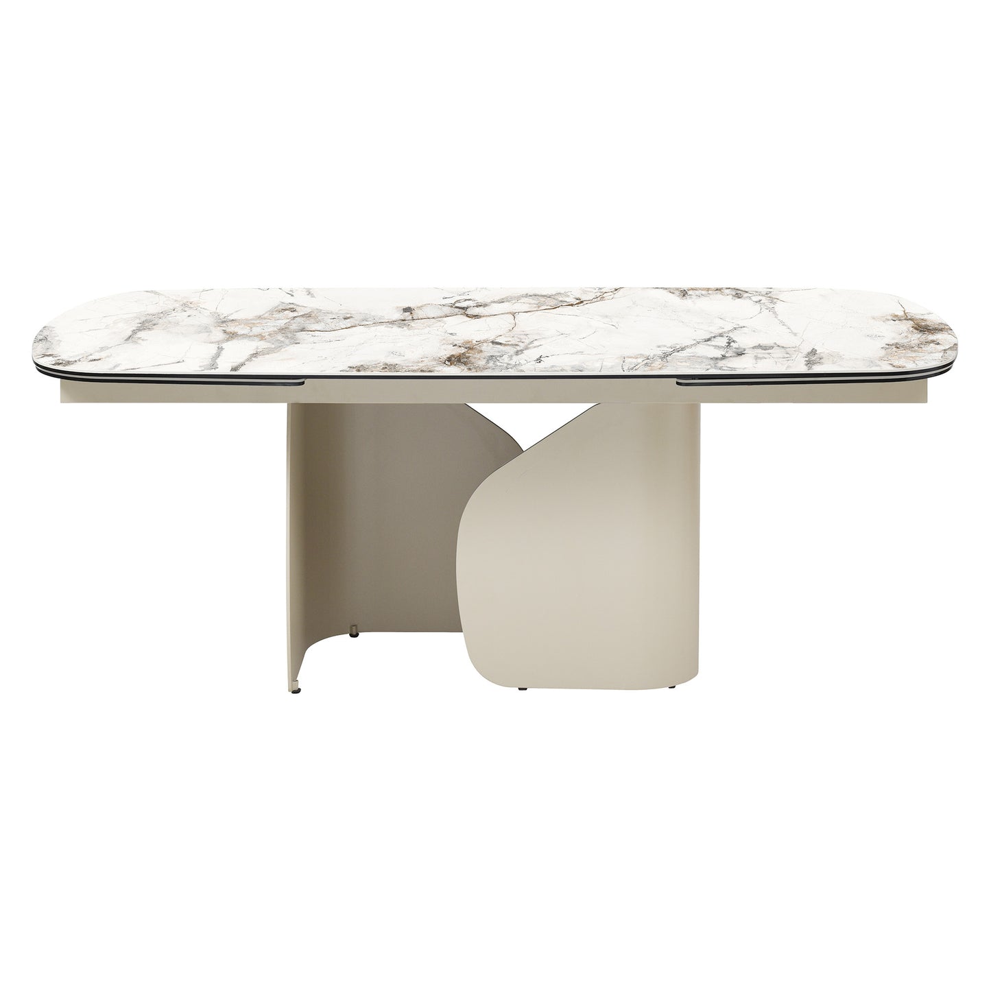 Pembroke | Marble Look Modern Ceramic 8 – 12 Person Extendable 2M Dining Table | White