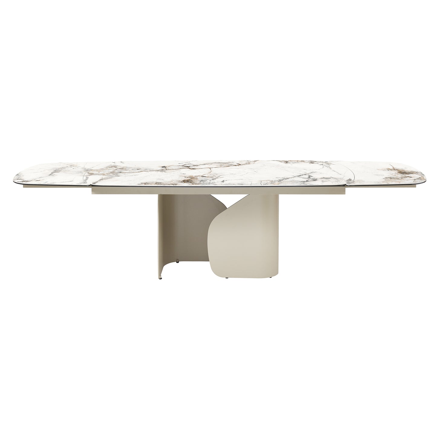 Pembroke | Marble Look Modern Ceramic 8 – 12 Person Extendable 2M Dining Table | White