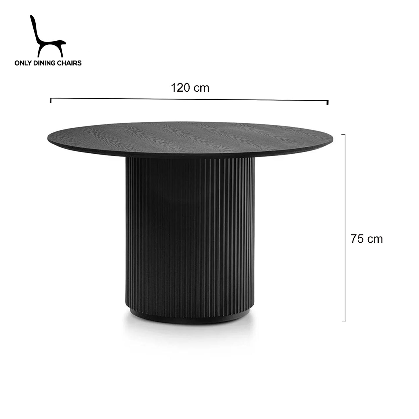 Ravenna | Modern Black Wooden Round Dining Table