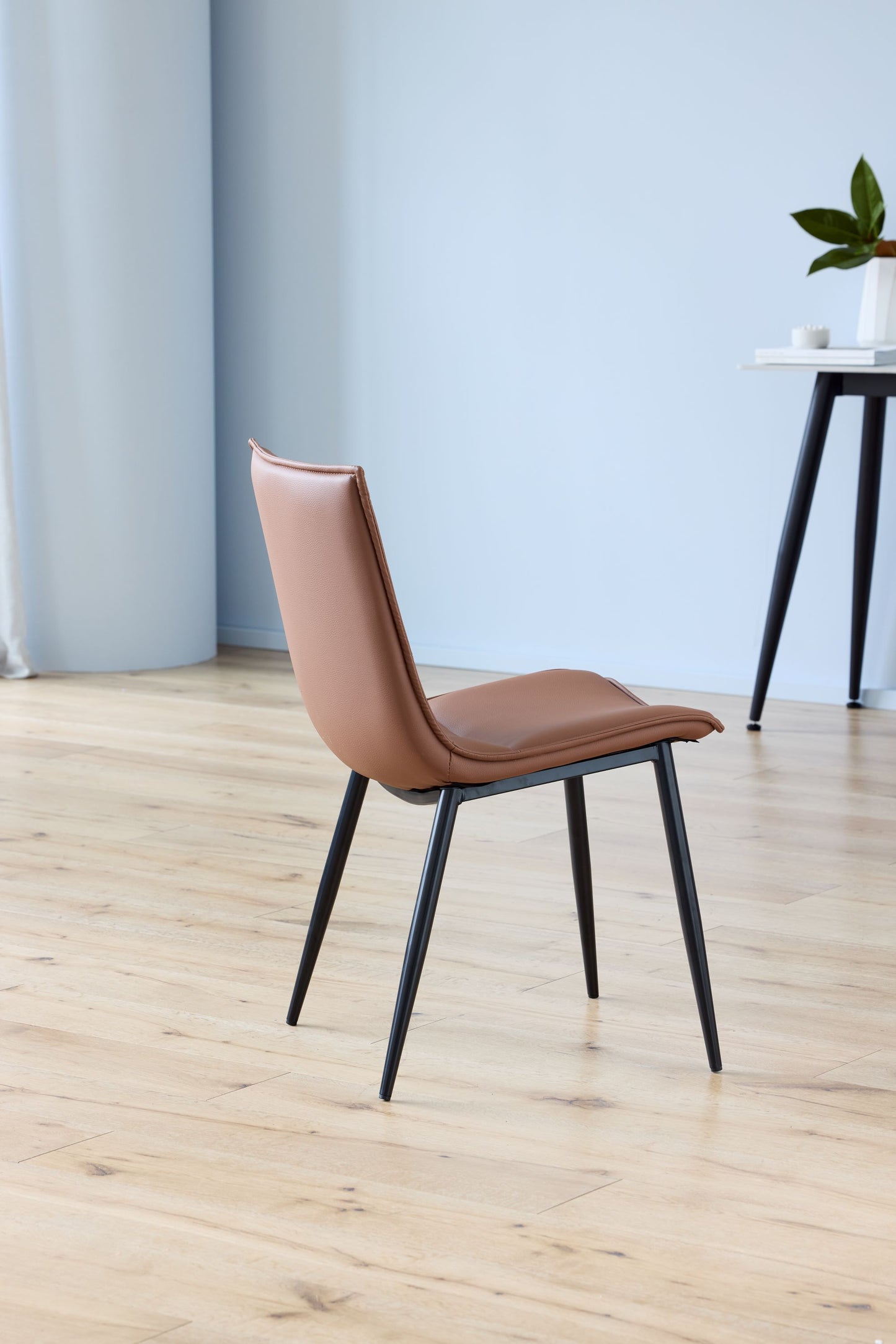 Salina | Modern Tan PU Leather Dining Chairs | Tan
