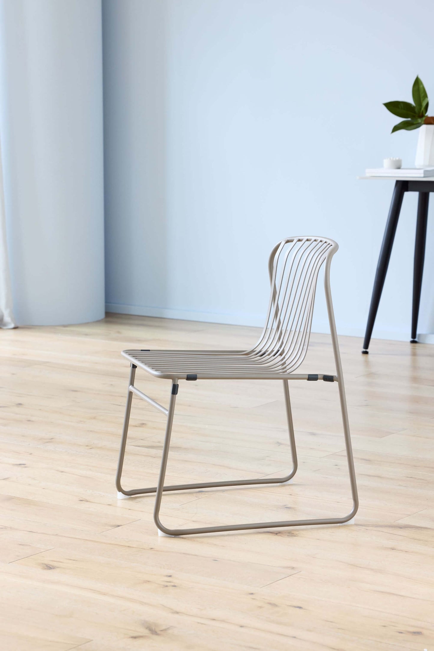 Santorini | Modern Metal Brown Outdoor Dining Chairs | Brown
