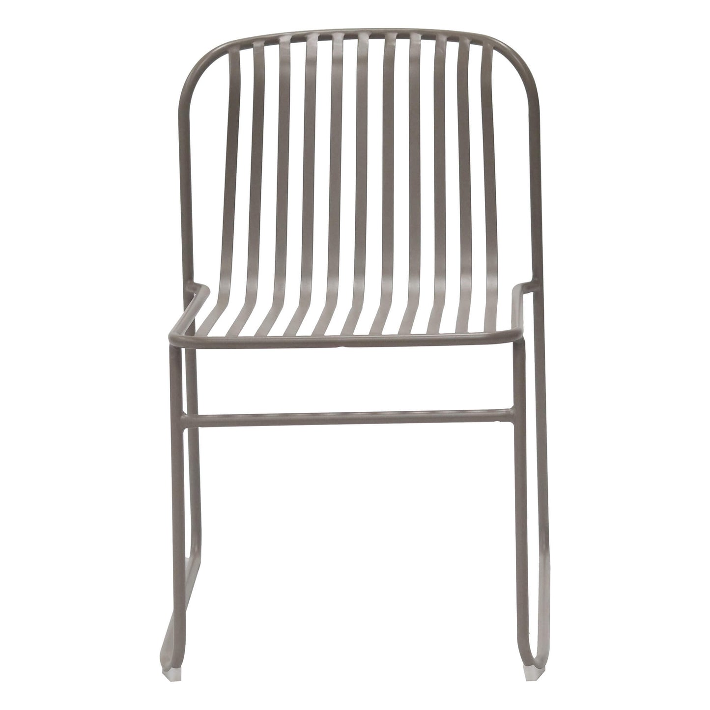 Santorini | Modern Metal Brown Outdoor Dining Chairs | Brown