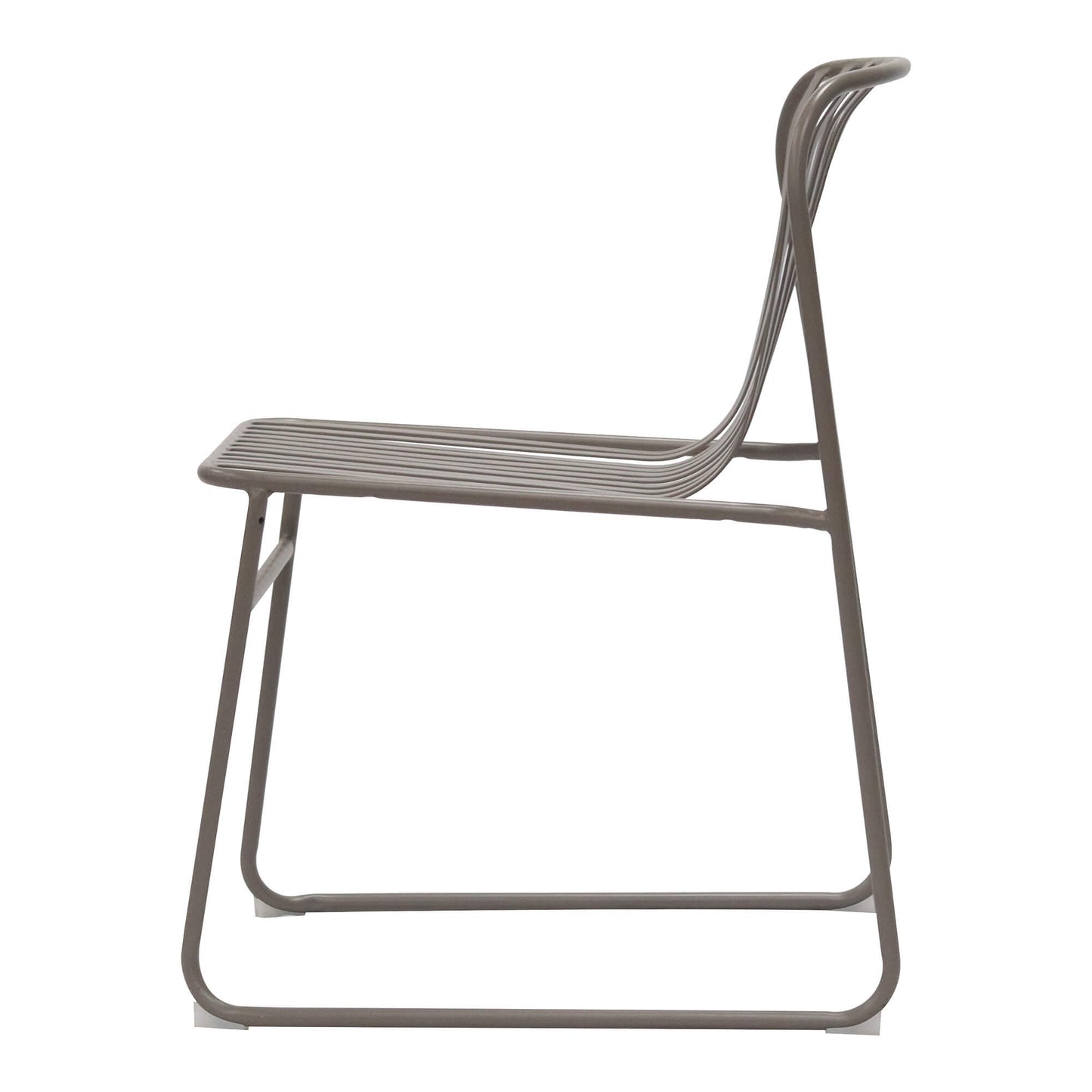 Santorini | Modern Metal Brown Outdoor Dining Chairs | Brown