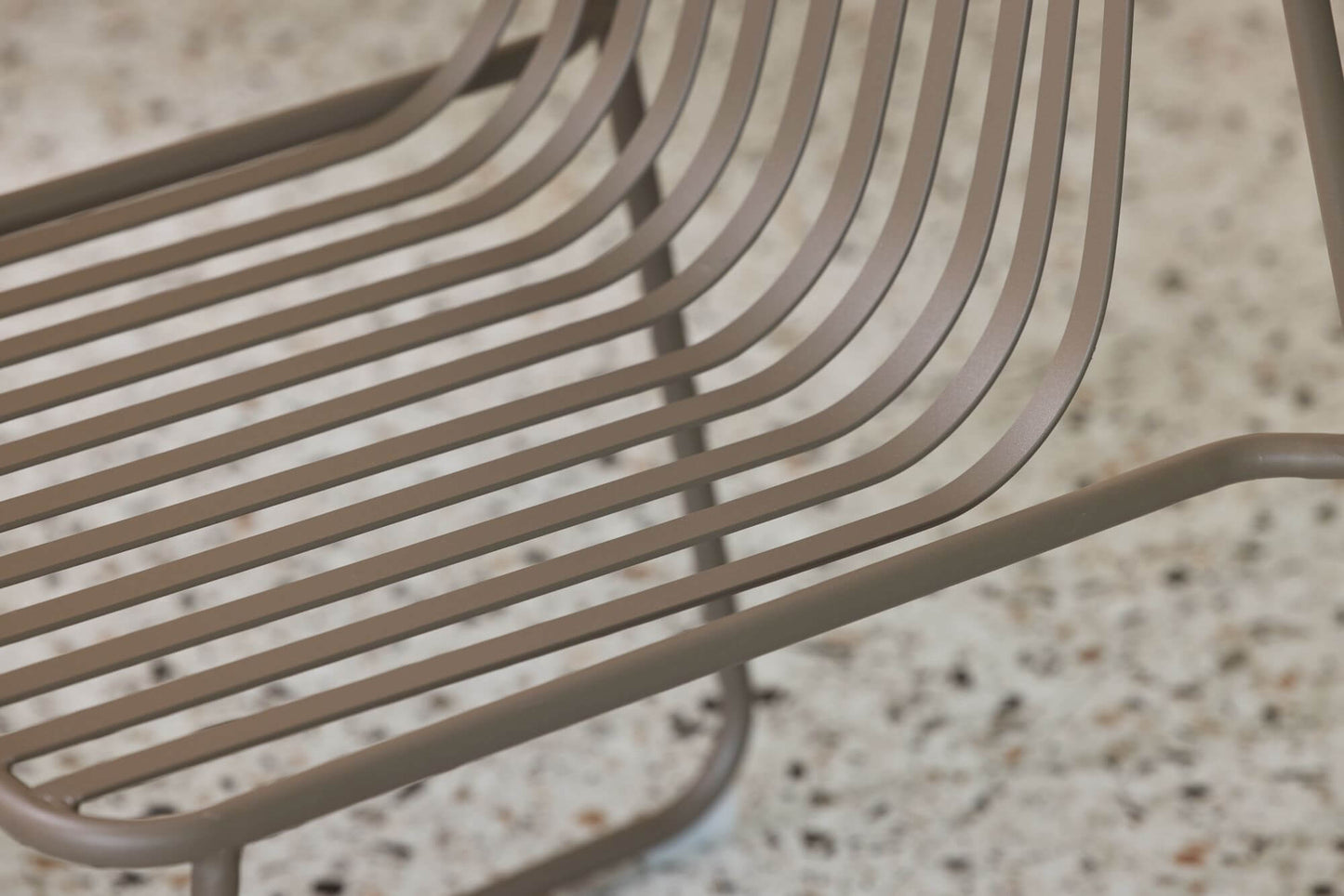 Santorini | Modern Metal Brown Outdoor Dining Chairs | Brown