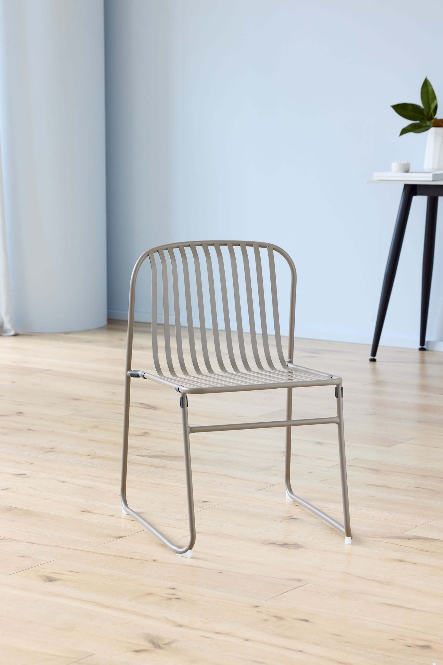 Santorini | Modern Metal Brown Outdoor Dining Chairs | Brown